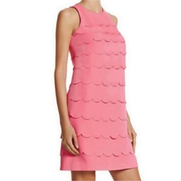 White House Black Market Dresses & Skirts - WHBM Pink Scalloped Sleeveless Dress